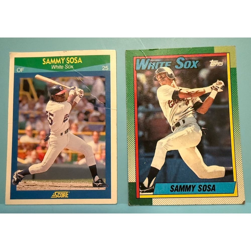 1990 Sammy Sosa Rookie Card Lot Topps #692 Score Rising Star White Sox RC
